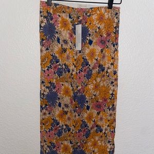 NWOT UO Floral Midi Skirt